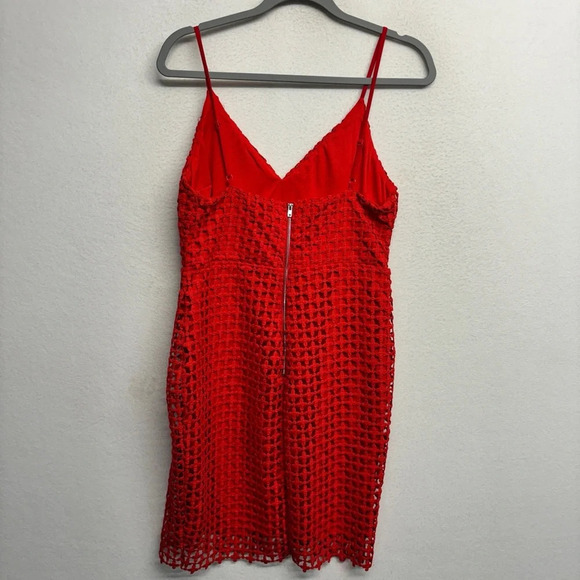 LULUS KINDHEARTED RED LACE SLEEVELESS MINI DRESS M Pencil Sheath - Picture 5 of 10